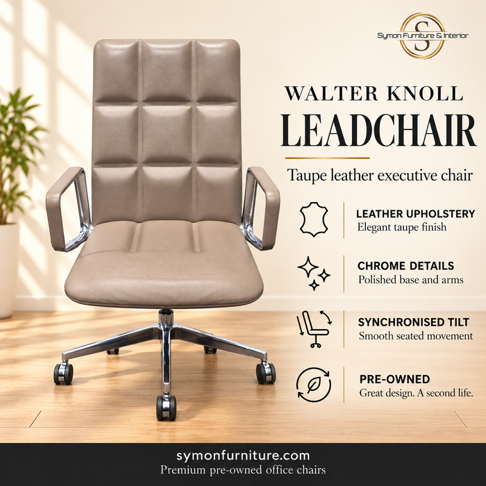 Knoll Leadchair Executive / Taupe / Leather
