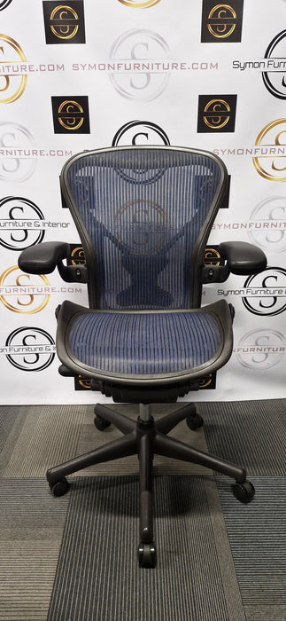 Herman Miller Aeron / Size B / FULL SPEC / Posture Fit / Blue / Refurbished