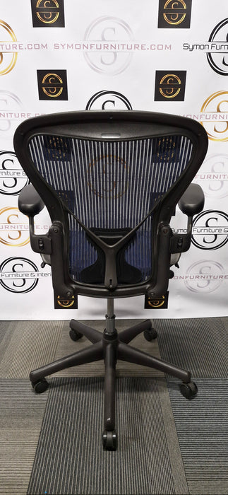 Herman Miller Aeron / Size B / FULL SPEC / Posture Fit / Blue / Refurbished