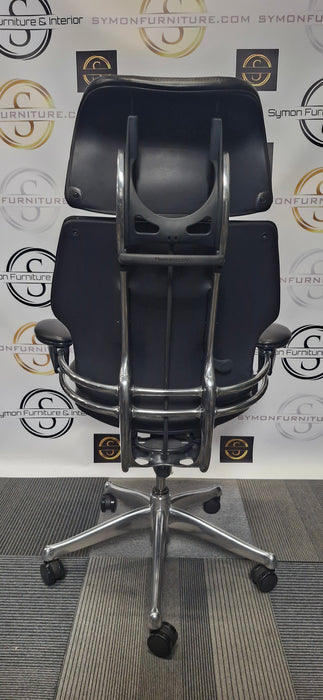 Humanscale Freedom Headrest / Black Leather / Chrome frame
