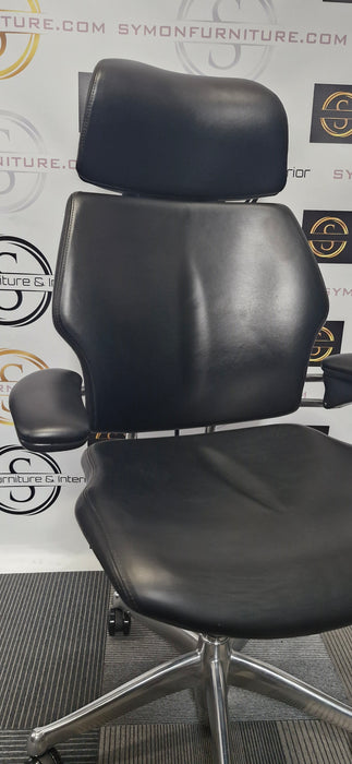 Humanscale Freedom Headrest / Black Leather / Chrome frame