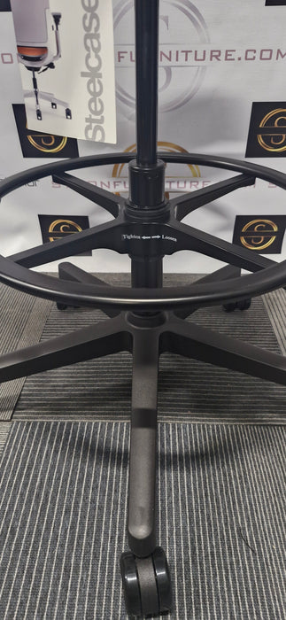 Steelcase Amia Drafting Stool / Black Leather