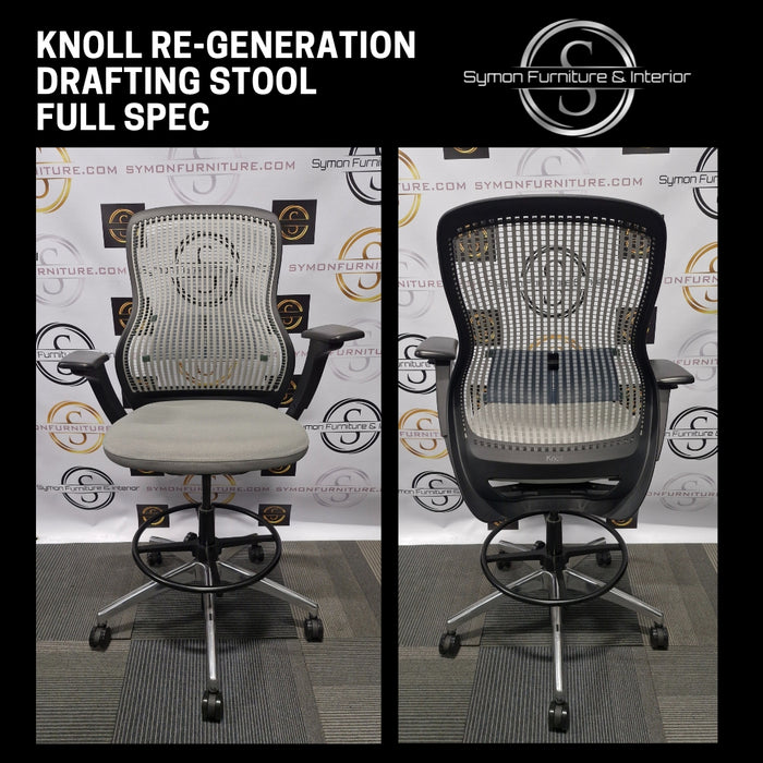 Knoll ReGeneration / Drafting Stool Chair / Full Spec