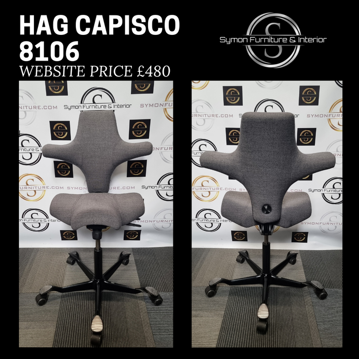 HAG Capisco 8106 / Black Frame / Grey Fabric
