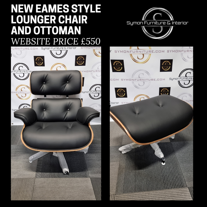 New Eames Style Lounger Chair and Ottoman
