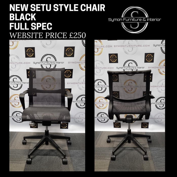 NEW SETU STYLE CHAIR / BLACK / FULL SPEC / MESH CHAIR