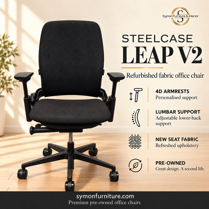 Steelcase Leap V2 / 4D Amrs / FULL SPEC / Refurbished