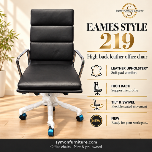 NEW Eames 219 Style / High Back Leather / Office Chair