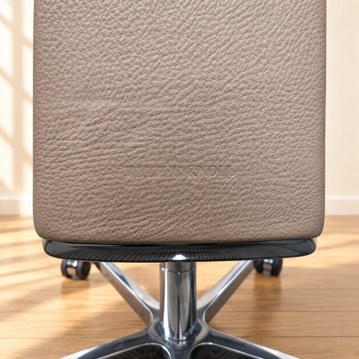 Knoll Leadchair Executive / Taupe / Leather – Gallery photo 4