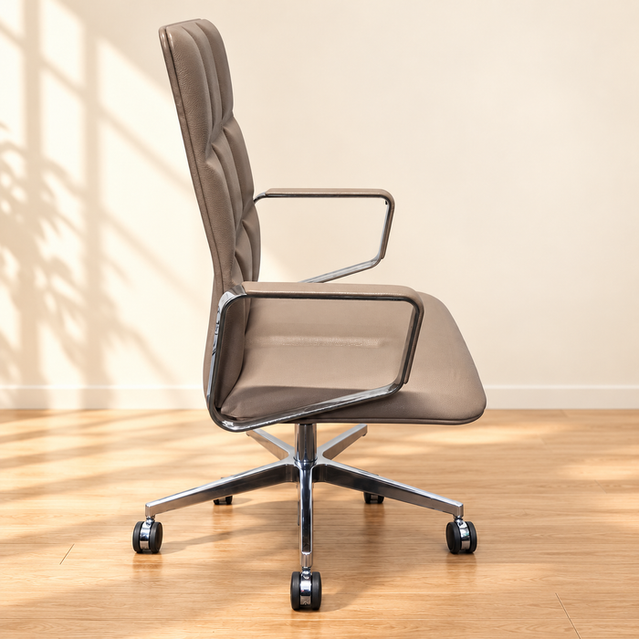 Knoll Leadchair Executive / Taupe / Leather – Gallery photo 5