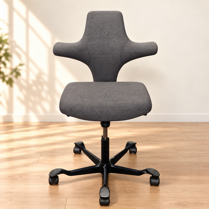 HAG Capisco 8106 / Black Frame / Grey Fabric – Gallery photo 1