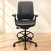 Steelcase Amia Drafting Stool / Black Leather – Gallery photo 1