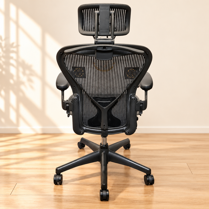 Herman Miller Aeron Size B / FULL SPEC / PostureFit / Headrest /Refurbished – Gallery photo 2