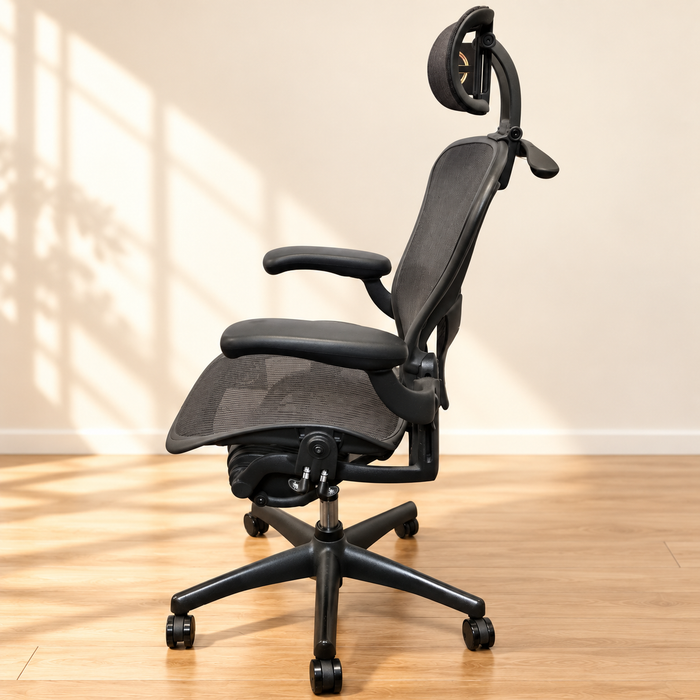 Herman Miller Aeron Size B / FULL SPEC / PostureFit / Headrest /Refurbished – Gallery photo 7