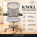 Knoll Generation light grey leather seat office chair