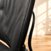Steelcase Leap V2 black leather – Leather stitching detail