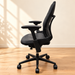 Steelcase Leap V2 black leather – Side view