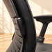 Steelcase Leap V2 black leather – Back shell and leather detail