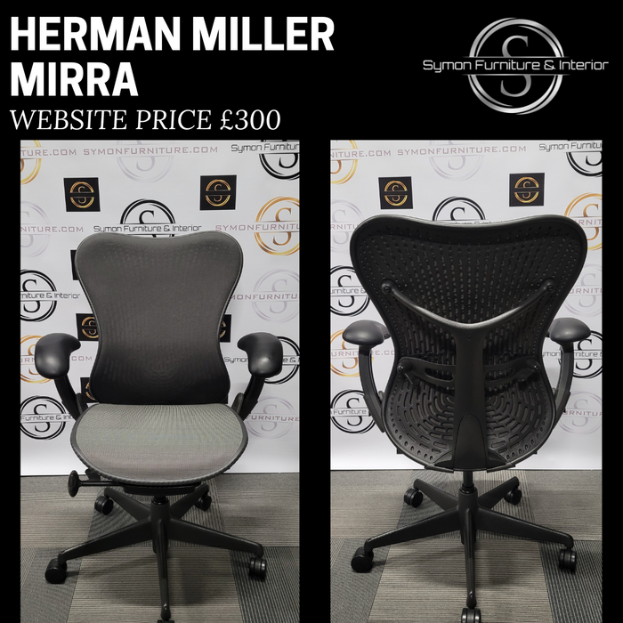 Herman Miller Mirra 1 Full Spec Black Butterfly Back Grey